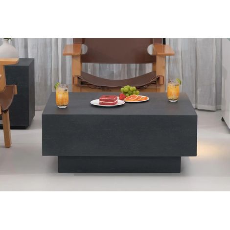 TEVERE Table d’appoint en béton  compact  polyvalent  86 x 66 x 35.6 cm (1/5)