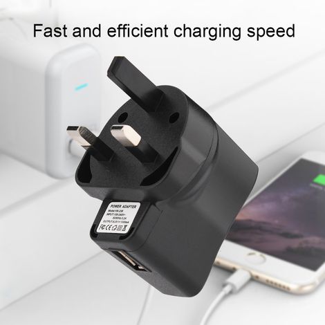 Chargeur secteur 5V 1A avec prise USB pour téléphone (100240V Royaume-Uni) (1/5)