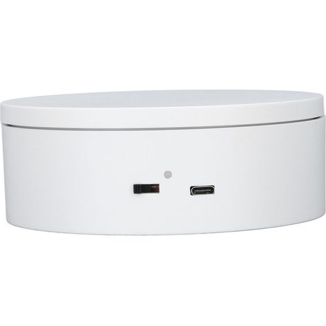 Weißer, automatischer 360°-Drehteller, 3 kg Tragkraft, elektrischer Drehtellerständer für Geschäfte, Durchmesser 13 cm/5 Zoll (1/5)