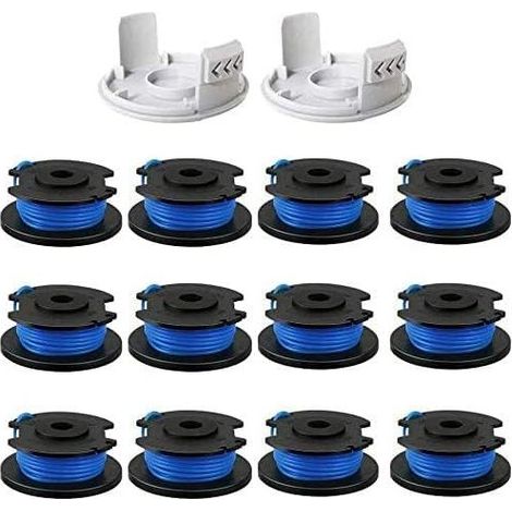 Bobine de fil de rechange RAC124 de 1,6 mm compatible avec Ryobi ONE+ 18 V, 24 V, 40 V, RLT2925, RLT1825, RLT1825Li, RLT1825LL13, RLT1825M13, OLT1832 (12 bobines + 2 capuchon) (1/5)