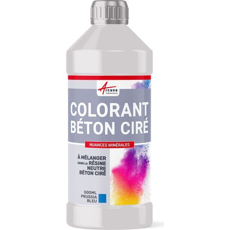Colorant pour béton ciré, gamme nuances minérales, décoration - 500 ml Bleu Prusse - ARCANE INDUSTRIES