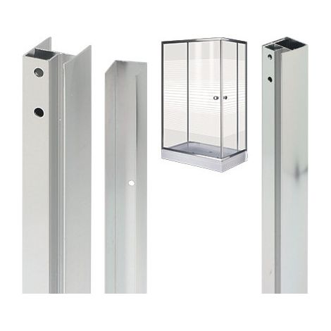 Profils de compensation pour cabine de douche 190 cm – Aluminium résistant – Installation précise Brixo – Accessoires de montage inclus