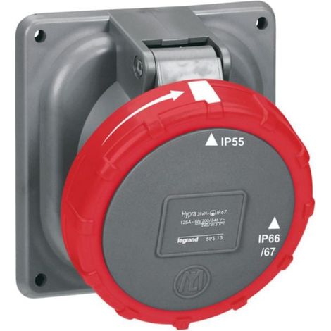 Prise fixe Hypra IP66/67-55 125A - 380V à 415V - 3P+N+T - LEGRAND