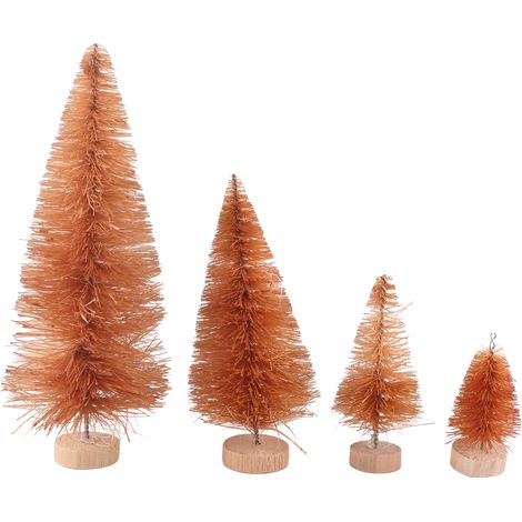 Lot de 3 sapins de Noël artificiels miniatures verts 7.5 cm, décoration de table festive pour fêtes (1/5)
