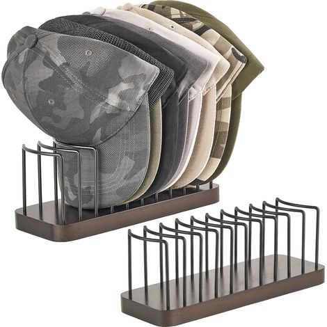 Set di 2 organizer per cappellini da baseball, supporto per 10 cappellini da baseball, portaoggetti per cappellini da baseball, organizer per cappellini (1/5)
