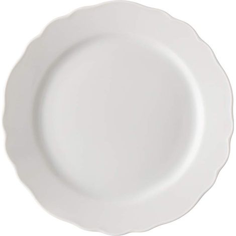 Assiette Petit-Déjeuner, avec Aile, Porcelaine, Blanc, Passe au Lave-