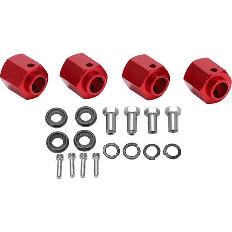 Adaptateur d'essieu élargisseur de 12mm rouge pour véhicule RC Traxxas 1/10 - Compatible crawler (1/5)