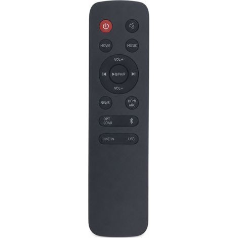 Telecomando compatibile con soundbar Hisense EN205A7H, controllo del volume e riproduzione (1/5)