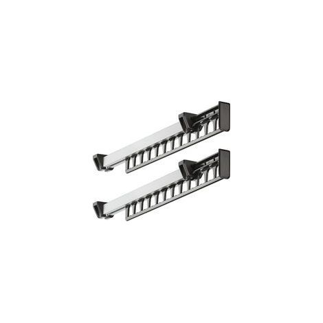 Lot de 2 312 mm Porte-vêtements Armoire Garde-Robe Extractible Coulissant pour Cintre Support Portemanteau for pour 12 Cintres Longueur (1/5)