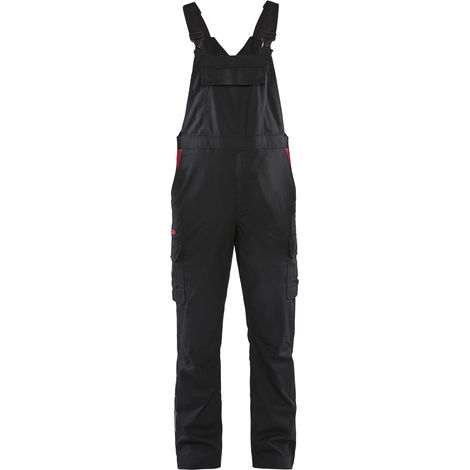 Mono de trabajo industrial stretch 2D 2644 - Negro/Rojo 48