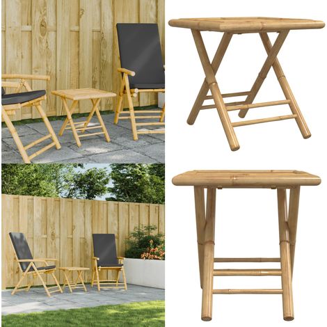 Table de jardin pliable 45x45x45 cm bambou - Table De Jardin Pliable - Table En Bambou - Mobilier De Jardin - Table Extérieure - Table D'appoint - Home & Living (1/5)
