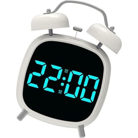 LED-Wecker, Digitalwecker, Tischwecker, ideal für Büros und Studentenwohnheime, blauer Wecker für Haus und Garten (1/3)