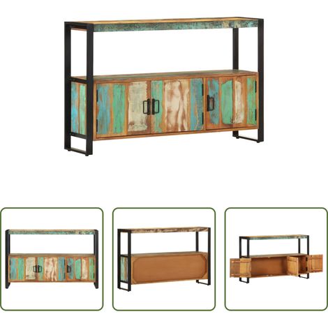 Vintage Möbel - Sideboard 120x30x75 cm Altholz Massiv (1/5)