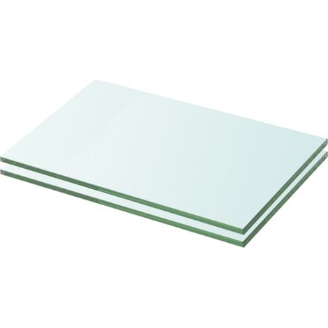 vidaXL Regalböden 2 Stk. Glas Transparent 20x25 cm