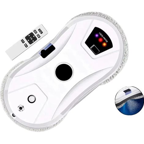 Robot de nettoyage de fenêtres, pulvérisation d'eau automatique, télécommande, W14S (1/2)