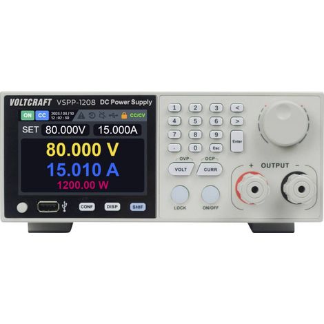 VOLTCRAFT VSPP-1208 Alimentatore da laboratorio regolabile da 19 0 - 80 V/DC 0 - 30 A 1200 W USB , LAN Programmabile,