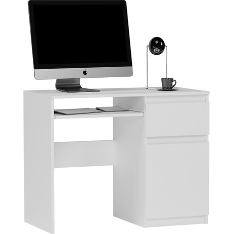 Computer-Schreibtisch Weiß 90 x 50 cm - Modern N33 (1/5)