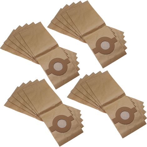 vhbw 20x Sacs compatible avec Nilfisk Alto Wap Buddy 15, Wap Buddy 18 aspirateur - 44cm x 16cm marron