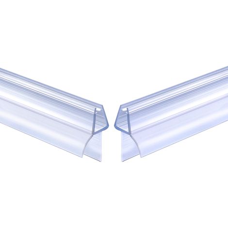 Joint de rechange pour porte de douche 2x80 cm pour porte en verre de 4 mm/5 mm/6 mm d'épaisseur,Pour cabine de douche,Lèvres en caoutchouc prolongées,Porte en verre (1/5)