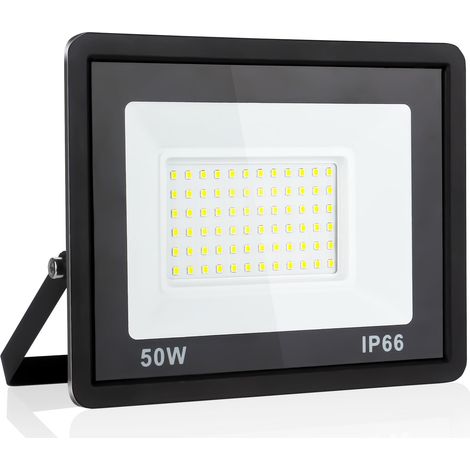 Projecteur LED 50w, 5400 Lm Projecteur LED Extérieur, Étanchéité Ip66 Lumière Blanche du jour 6000k Éclairage de Sécurité Extérieur pour Entrepôt, Garage, Arrière-Cour, Lot de 1 [Classe énergétique D] (1/5)