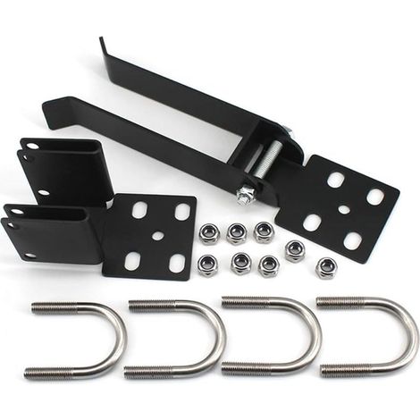 Loquet de portail robuste à double bras pour clôtures en grillage (1/5)