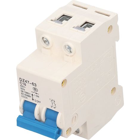 2-poliger Miniatur-Leistungsschalter mit vielfältigen Schutzfunktionen, hoher Sicherheit, 16 A, 220 V, Fehlerstromschutzschalter für elektrische Anlagen (1/5)