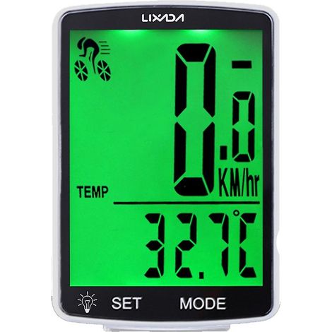 [RM]LIXADA Compteur de vélo sans fil multifonction avec écran LCD, compteur de vélo pour VTT (1/5)