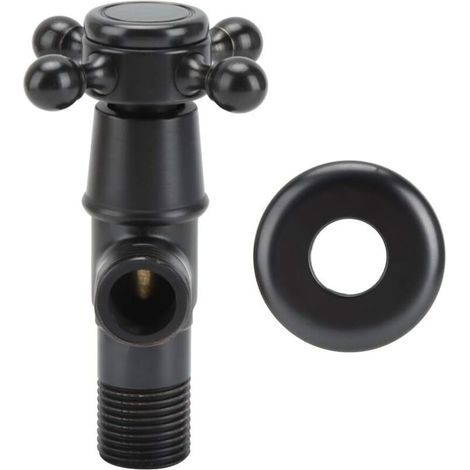 Vannes de robinet en laiton G1/2in vanne triangulaire de salle de bain vanne d'angle d'arrêt d'eau vanne d'arrêt d'eau froide chaude pour évier de cuisine de toilette (1/5)