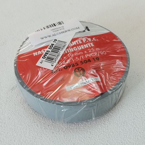 Nastro isolante grigio 0,15 x 19mm x 25mt in pvc autoestinguente (1/2)