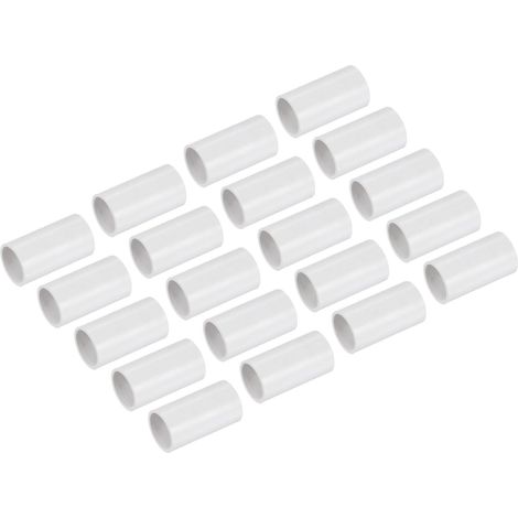 Paquet de 20 Raccords Droits de Coupleur de Conduit en PVC (1/5)