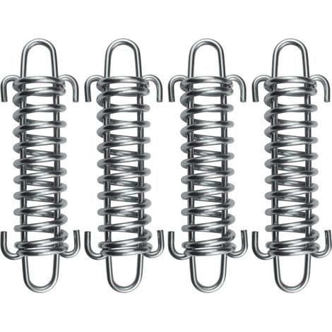 4 Pack Stainless Steel Shock Absorbing Spring Dog Leash for Running or Training, Heavy Duty Fixed Buckle Tensioner for Hiking, Camping (1/5)