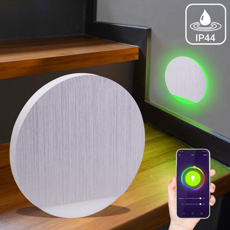 LED Treppenleuchte IP44 Alu-gebürstet - Lichtfarbe: Smart Tuya RGB CCT 3W - Lichtaustritt: Orbis (1/5)