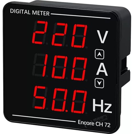 Multimètre AC Numérique 3 en 1 Voltmètre, Ampèremètre, Fréquencemètre Mesure Tension AC 50 500V, Courant 1 120A, Fréquence 10 99.9Hz Pour Usage Domestique et Industriel (1/5)