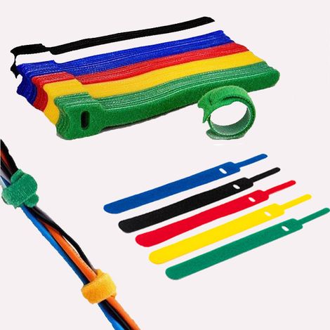 100 wiederverwendbare Kabelbinder, 15 cm verstellbar