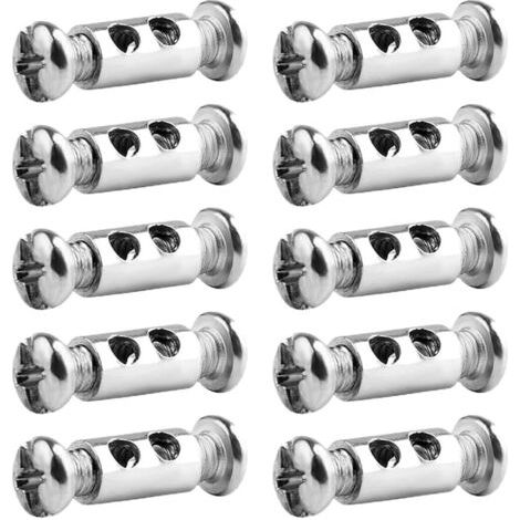 10 pcs Serre à Capuchon pour câbles de 1 à 2mm, Pinces à Double Extrémité en Fil d'Acier pour rapidement et facilement vos Câbles, pour la fixation de câbles métalliques et de cordes à linge (1/5)