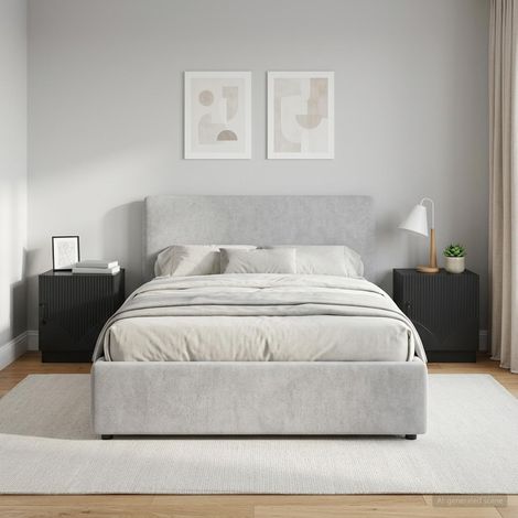 vidaXL Mesita de Noche 2 uds. Negro 43 x 34,5 x 47 cm (1/5)