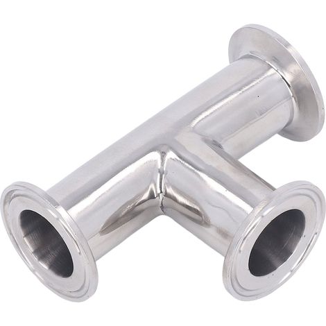 Raccord en Té pour tube, acier inoxydable 304, joint rapide 3 voies, connecteur de tuyauterie 32mm (1/5)