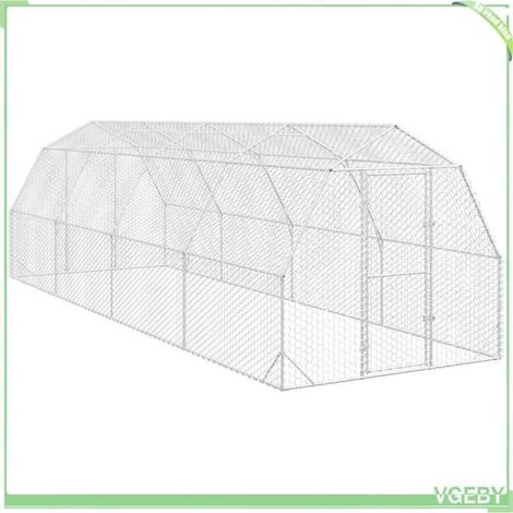 Poulailler - Modèle 3328518 - Acier galvanisé - 20 m² - Porte 185x73 cm (1/5)