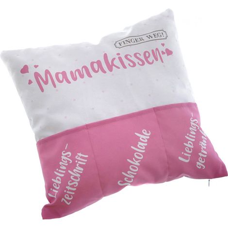 Kissen Mama mit 3 Taschen - ca. 40x40 cm - Mutter Kissen Deko Couch & Sofa Kissen für Mütter - Zierkissen Kuschekissen Geschnkidee