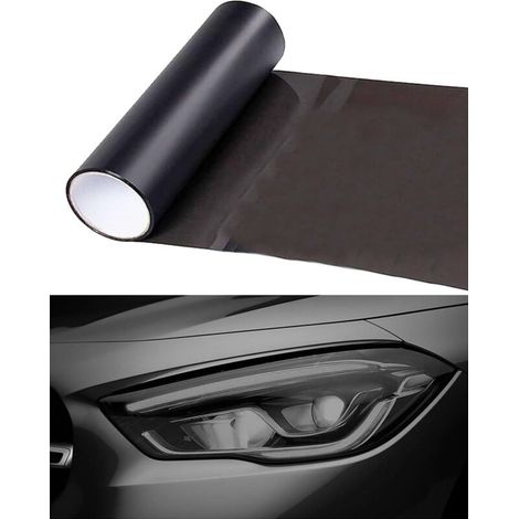 rollos de película para faros, película tintada para luces traseras de automóvil, película protectora negra transparente, recortable, pegatina para faros, película de vinilo tintada, luces antiniebla  (1/4)