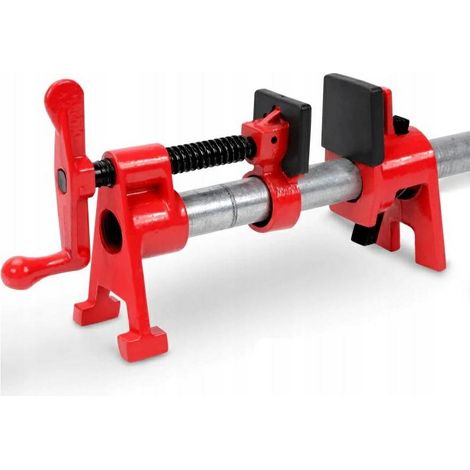 Prensa de carpintería de tubo sin fin 3/4" Silver – Con recubrimientos, herramienta robusta y ajustable para trabajos de sujeción en carpintería