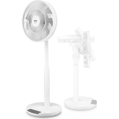 Ventilateur Pied, 24W, 12 Vitesses, 3 Modes, Oscillation jusqu'à 90°, Ultra-silencieux, Hauteur réglable, 14 pales, Télécommande, Écran LED (1/5)