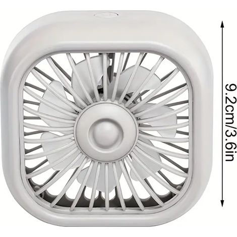 Ventilateur de voiture puissant et silencieux avec lampe USB - Mini refroidisseur multifonctionnel pour rafraîchir l'intérieur de votre voiture (1/4)
