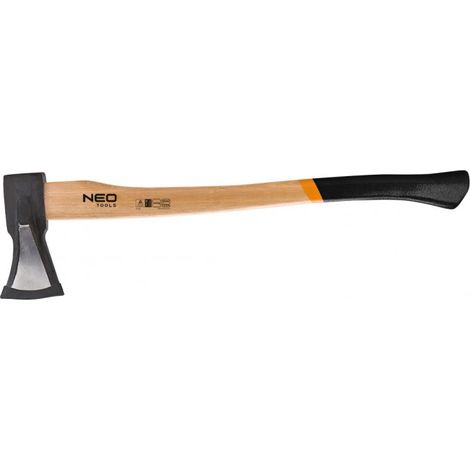 NEO TOOLS Ascia da 2000 g con cuneo - Ascia resistente con manico in hickory