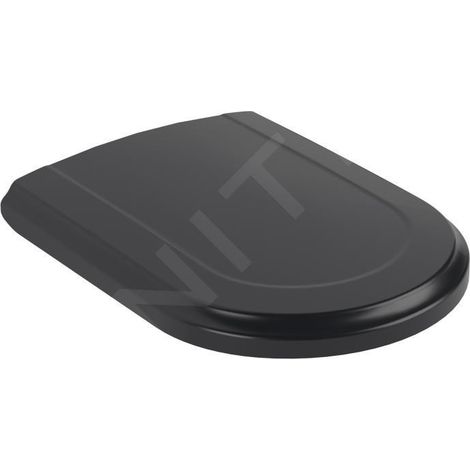 Villeroy & Boch Hommage - Abattant de WC, SoftClosing, QuickRelease, Pure Black 8809S1R7 (1/4)