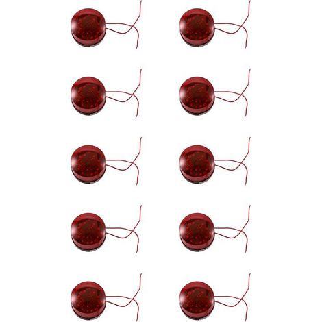 10 lámparas estroboscópicas LED industriales de CA 220V, luz de advertencia de accidentes, color rojo LTE-5061