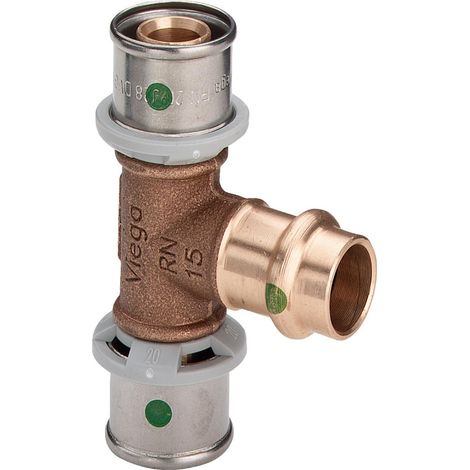Viega Tee Sanfix Fosta Sanfix P, d1 16, d2 15, d3 16 Bronzo rosso Modello 2118.3, 440206