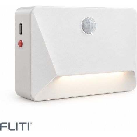 Veilleuse avec Détecteur de Mouvement, Lampe Murale Sans Fil LED Escalier Detecteur, Mode lié, 3000K, 2200 mAh, USB Rechargeable, Sans Perçage, Pour Couloir, Chambre, Bébé, Escaliers [Classe énergétiq (1/5)