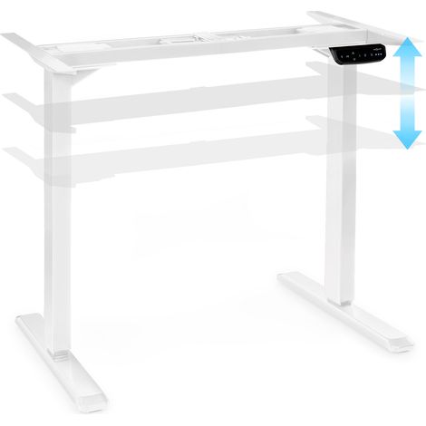 Multidesk Comfort höhenverstellbarer Schreibtisch elektrisch 62-128 cm Höhe weiß