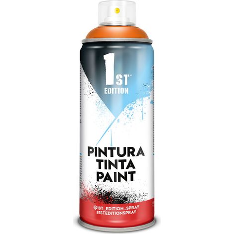 Pintura Spray Decorativa 1st Edition Naranja Peligro Mate Llamativo 520cc Ref.645
